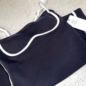 ALO Yoga Black Dress with White Accents